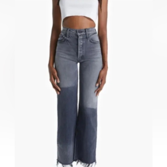 Mother Superior The Rambler Ankle Fray Straight Jeans Hitting The Pavement Sz 24 - Picture 4 of 11